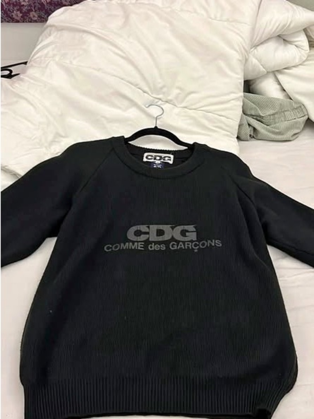 Comme des Garçons Black CDG Logo Crewneck Sweater